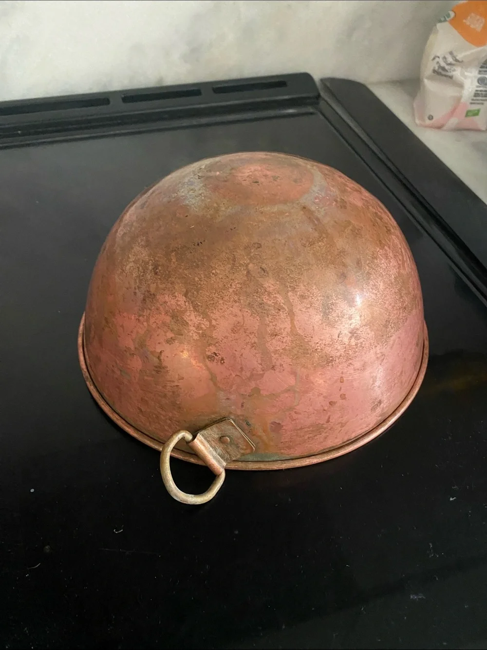 Antique Copper Mixing Bowl - Distressed Copper Finish